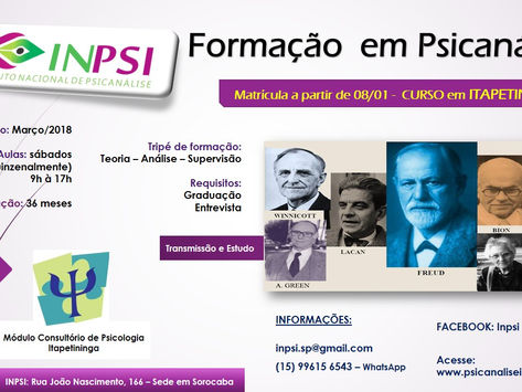Sobre formação em Psicanálise