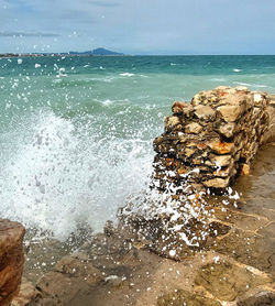 water on cliffs