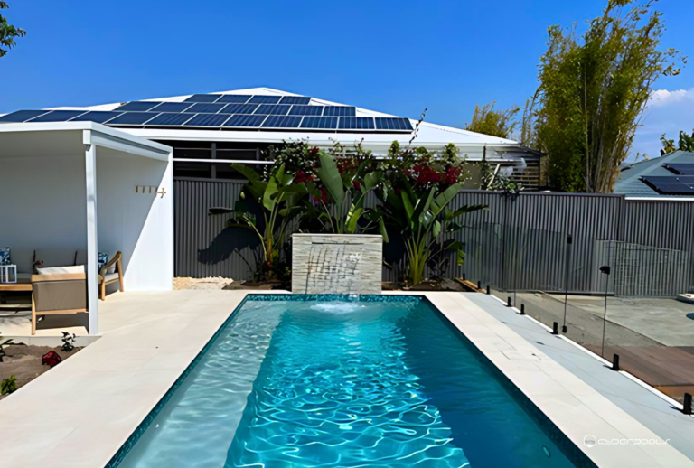 Solar Panels & Magnesium Pool with Water Feature
