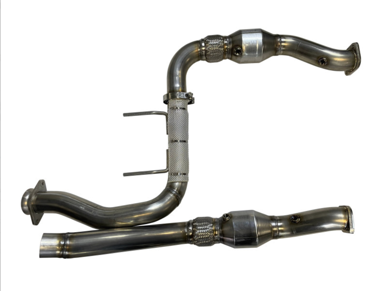 SPD 17- 20Ford F150 Raptor 3.5L 304SS Catted Downpipes, built-in Turbo Adapter