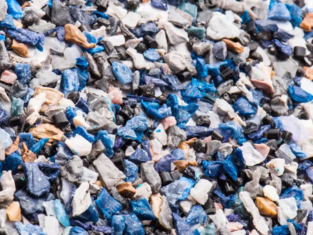 Discarded plastics ready for plastic regrind