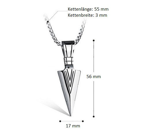 Miniaturbild: Pfeilspitze Anhänger Kette