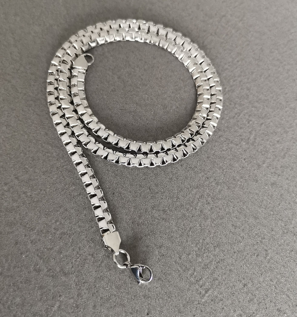 Miniaturbild: Flache Edelstahl Kette Männer
