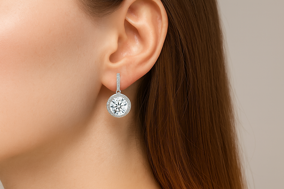 Miniaturbild: Lange Ohrstecker mit funkelnden Kristallen, glamouröses Design – *SHAINA