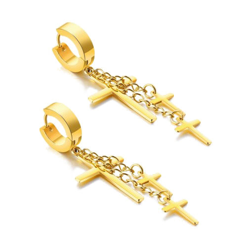 Miniaturbild: Kreuz Ohrschmuck Gold