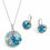 Miniaturbild: Schmuckset mit funkelnden Kristallen in Blautönen  – *Ocean Whisper