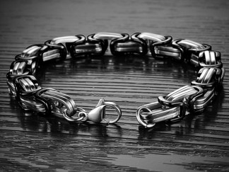 Königsketten Armband Silber Schwarz