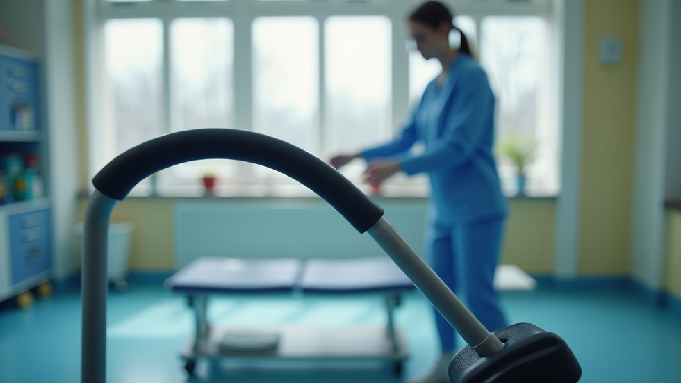 Close-up view of physiotherapy equipment