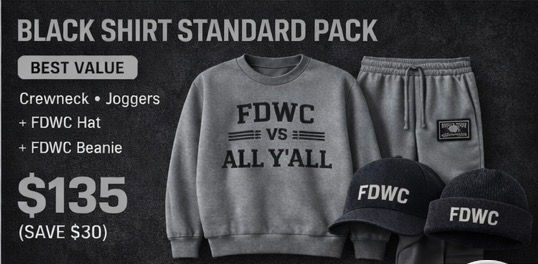 Gray and Black- Black Shirt Standard Set