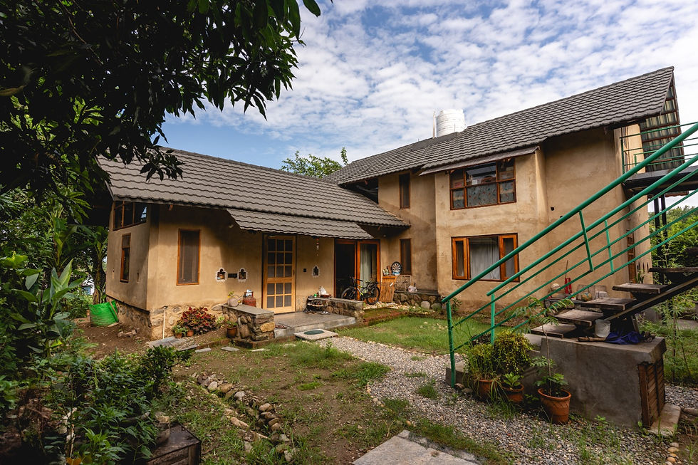 A modern mud-house recently built near Kaaya in village Tilwari