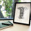 Thumbnail: 'T' is for Tokyo City Art Print. Black and White Illustrated Wall Art Gift.