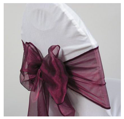 Wine Organza Sash