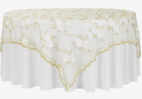 Vintage Veil Gold Embroidery