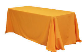 Orange Polyester Rectangular Table cloth