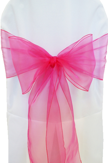 Fuchsia Organza Sash