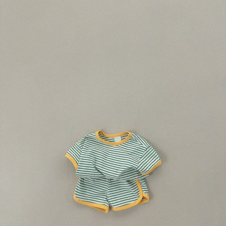 サムネイル： 新作☆ボーダー半袖セットアップ