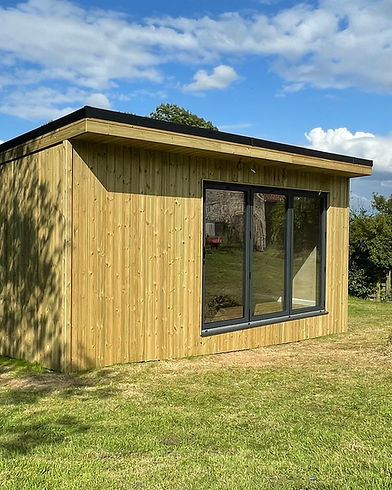 Gym garden room with additional height built near York