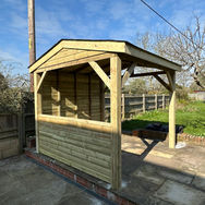 Apex gazebo bbq area.