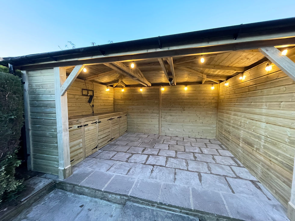 Pyramid Gazebo With Kitchen Area
