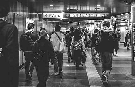 People walking in Shibuya station_edited