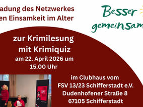 Krimilesung und Krimiquiz am 22. April 2026