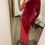 Thumbnail: Long Ibiza Dress - Red Velour 