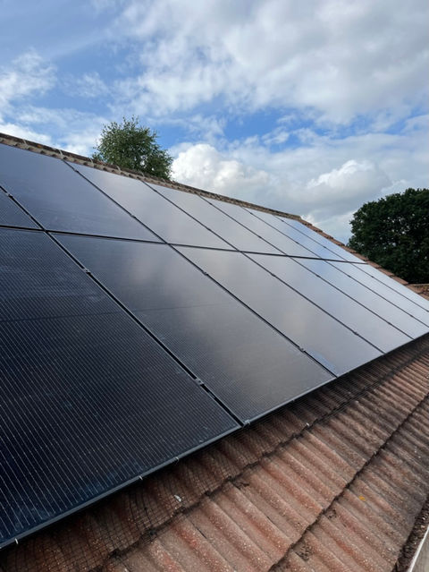 Solar PV installation in Dorset.