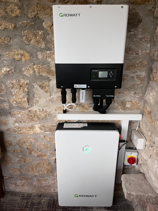 Growatt AC Coupled Battery System with 6.5kWh battery. 