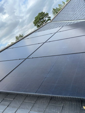 Solar Pv installed on slate roof by Dorset Solar Solutions