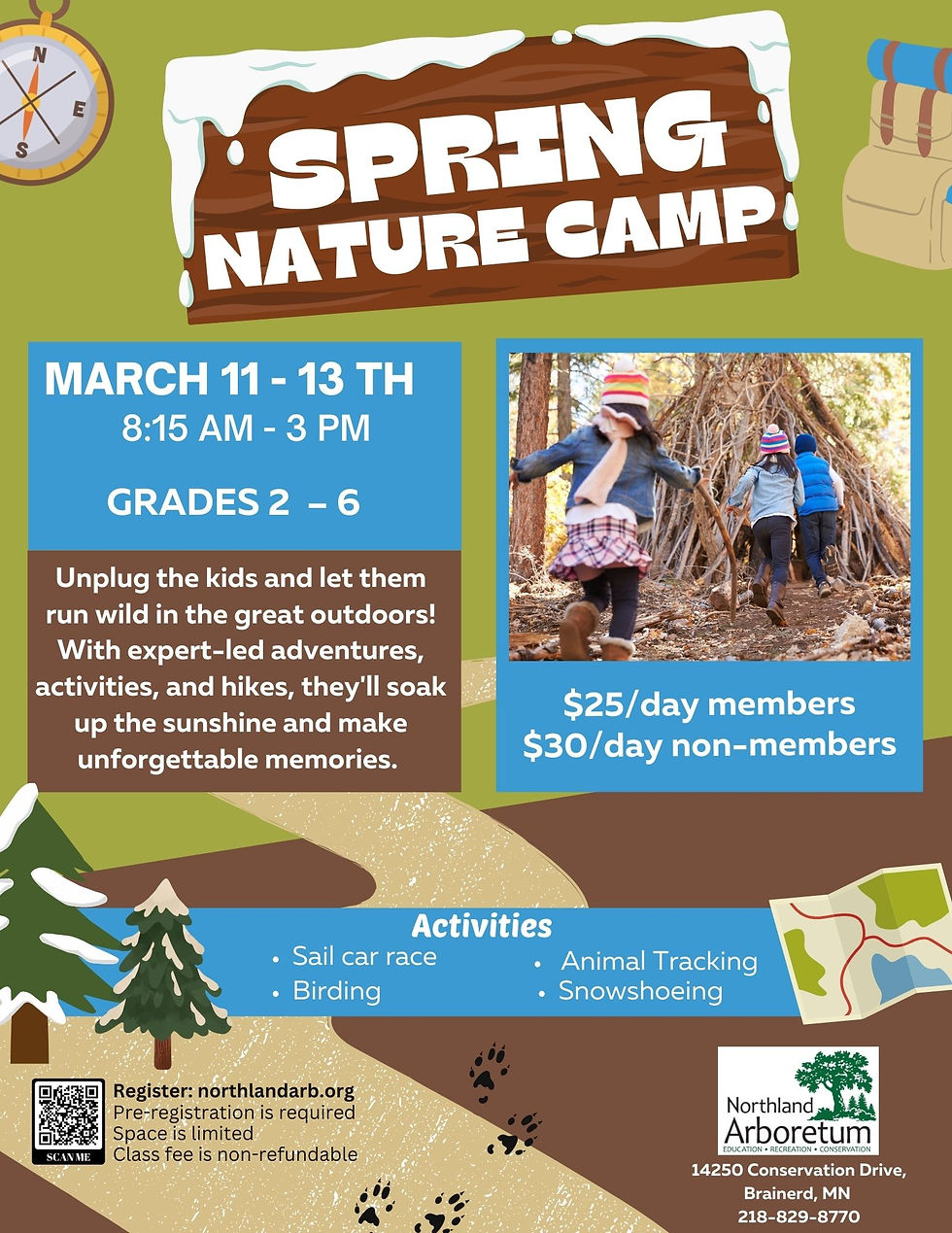 Spring Break Camp at the Northland Arboretum 2025