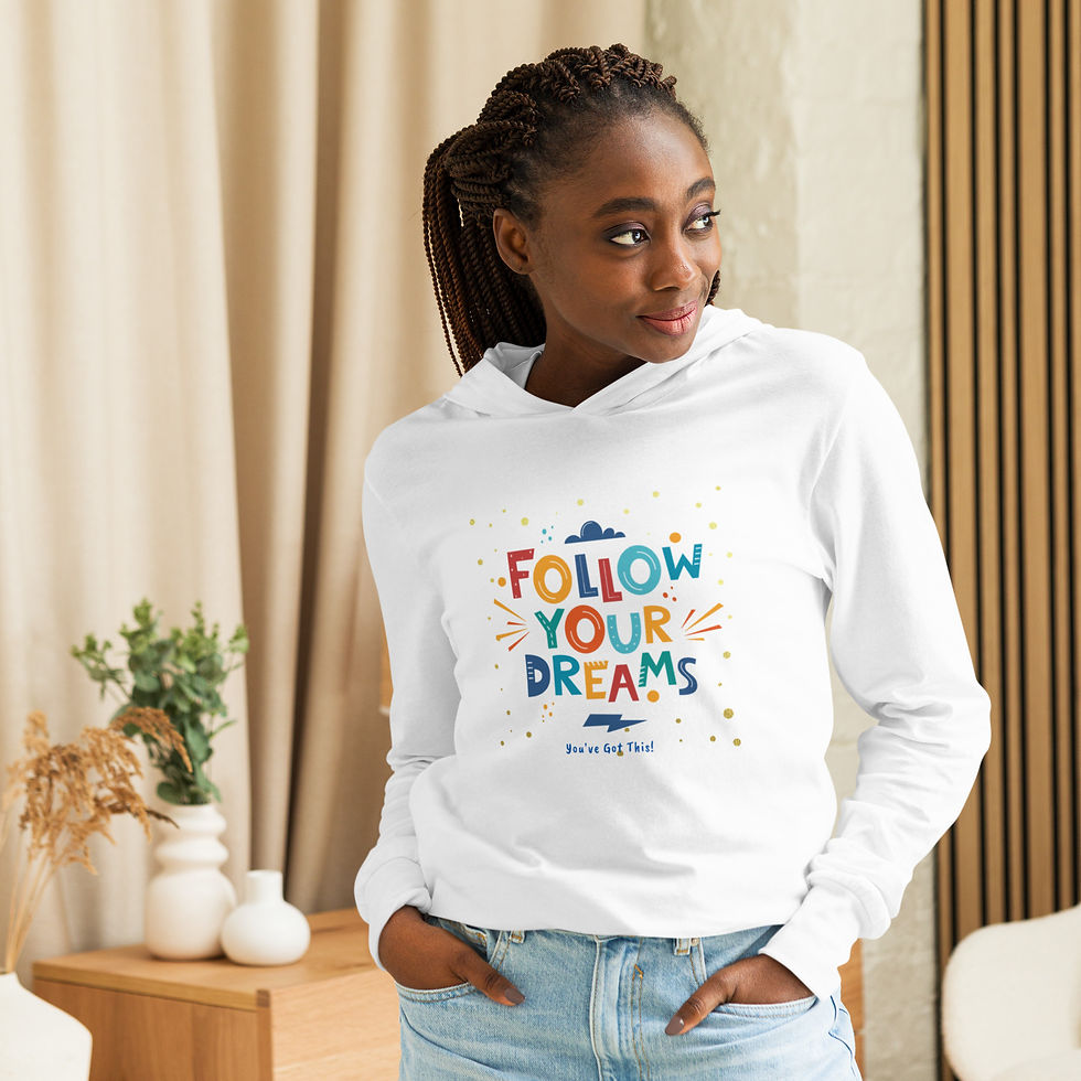 Thumbnail: "Follow Your Dreams" Hooded Long-sleeve Tee