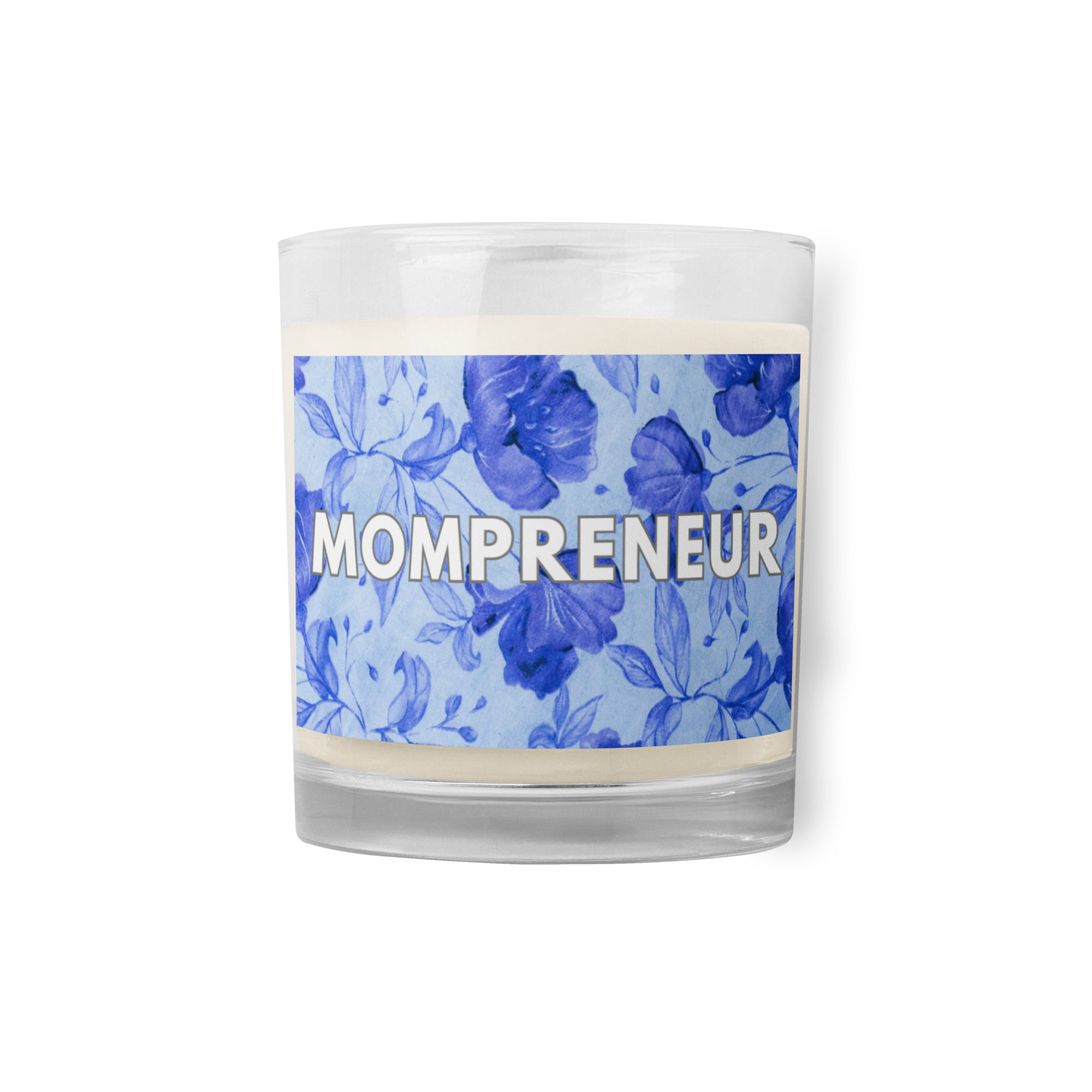"Mompreneur" Glass Jar Soy Wax Candle - Unscented