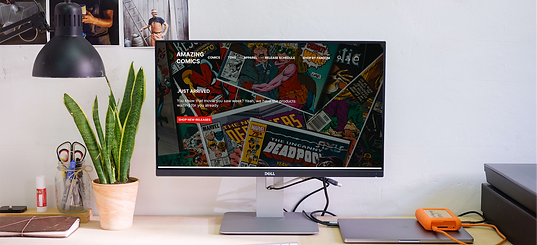 Free Clean desk with Dell display mockup (Mockuuups Studio).png