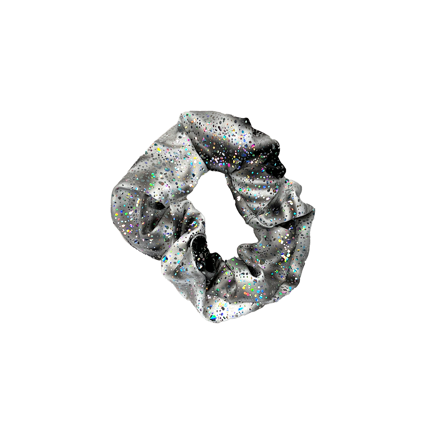 Gandolfi scrunchie in black/silver hologram
