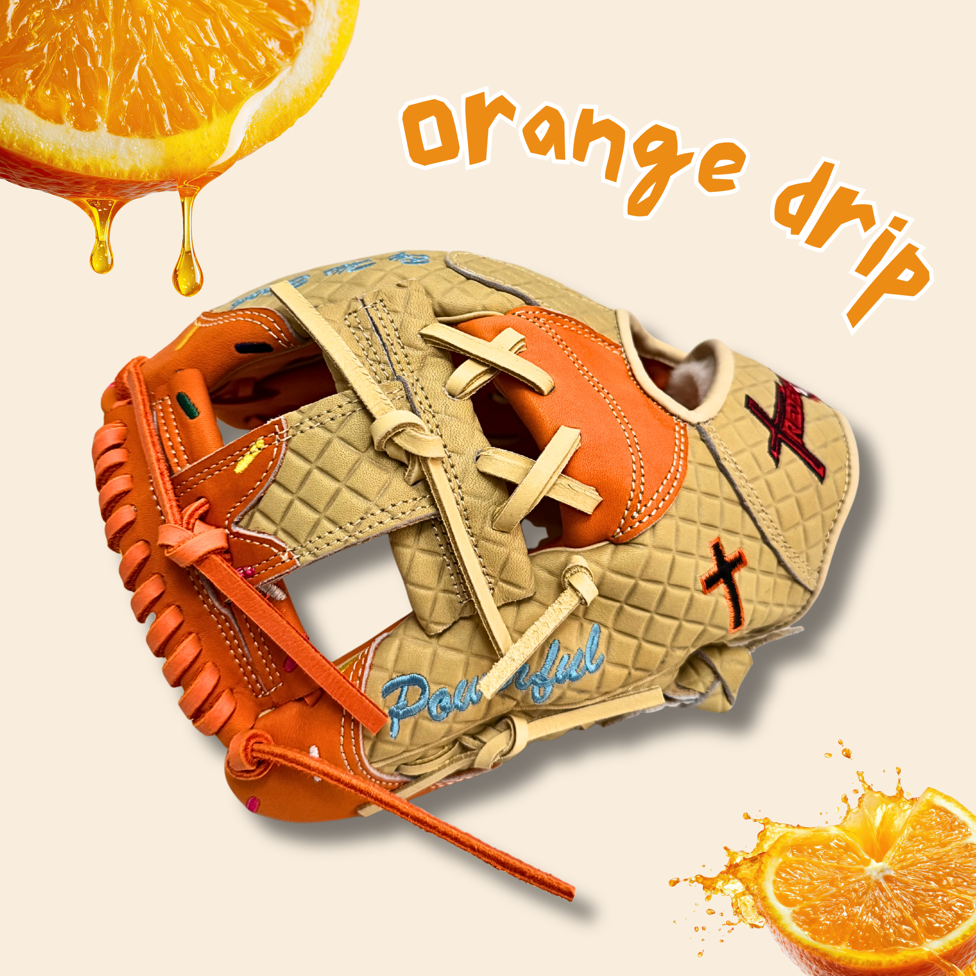 Orange Drip Glove