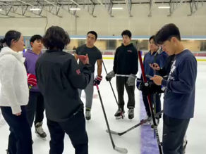 Our Special Needs Hockey Coaches in Action