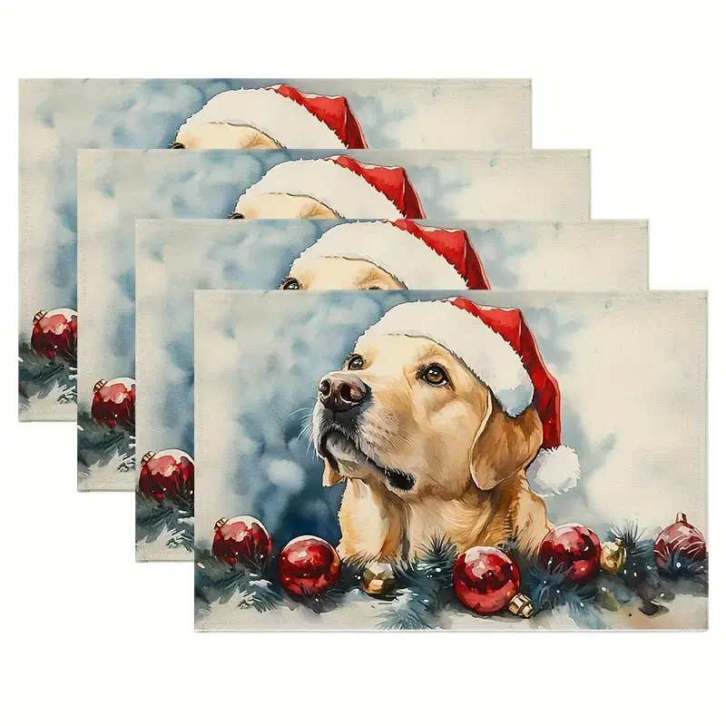 Thumbnail: 4 x Christmas Labrador Place Mats #2