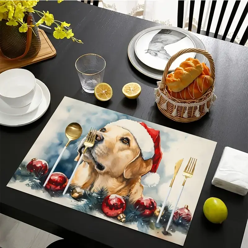 4 x Christmas Labrador Place Mats #2