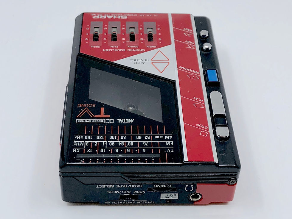 Sharp JC-N6 Red Portable Cassette Player with EQ