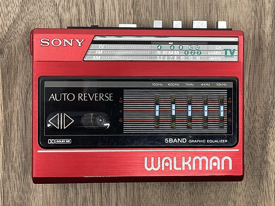 Sony Walkman WM-F60 Cassette Player Red