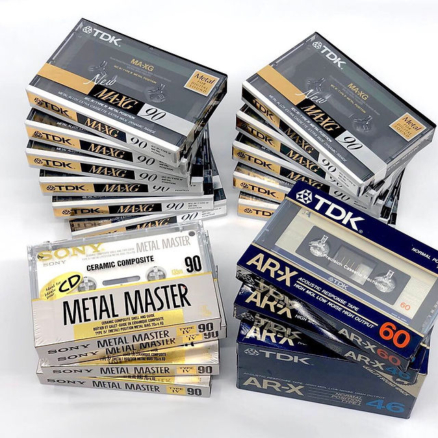 New Cassette Tape Collection TDK MA-XG, TDK SA, TDK AR-X, Sony