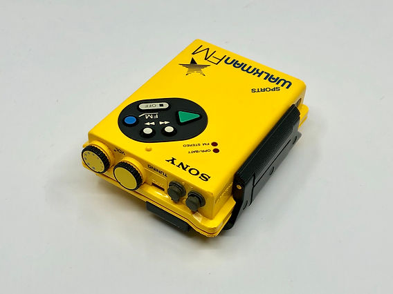 Sony Walkman WM-F5 Yellow Portable Cassette Player
