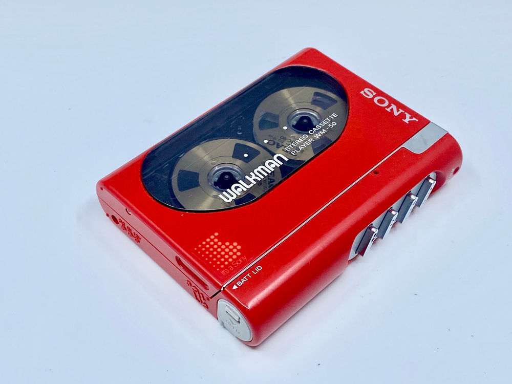 Sony Walkman WM50 Red Portable Cassette Player