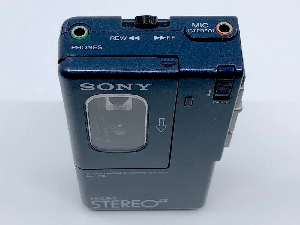 Sony Walkman M1PD Blue Stereo Microcassette Recorder