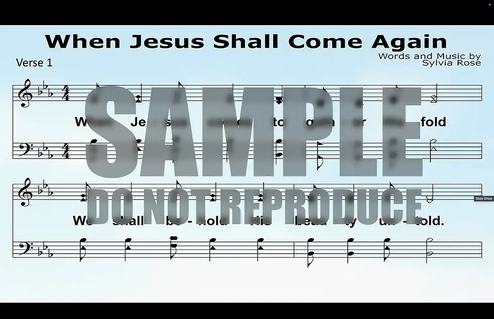 Thumbnail: "When Jesus Shall Come Again" – notation slides (pptx)