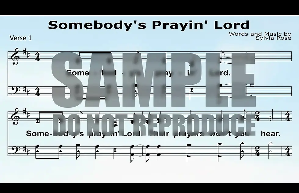 Thumbnail: "Somebody's Prayin', Lord" – notation slides (pptx)