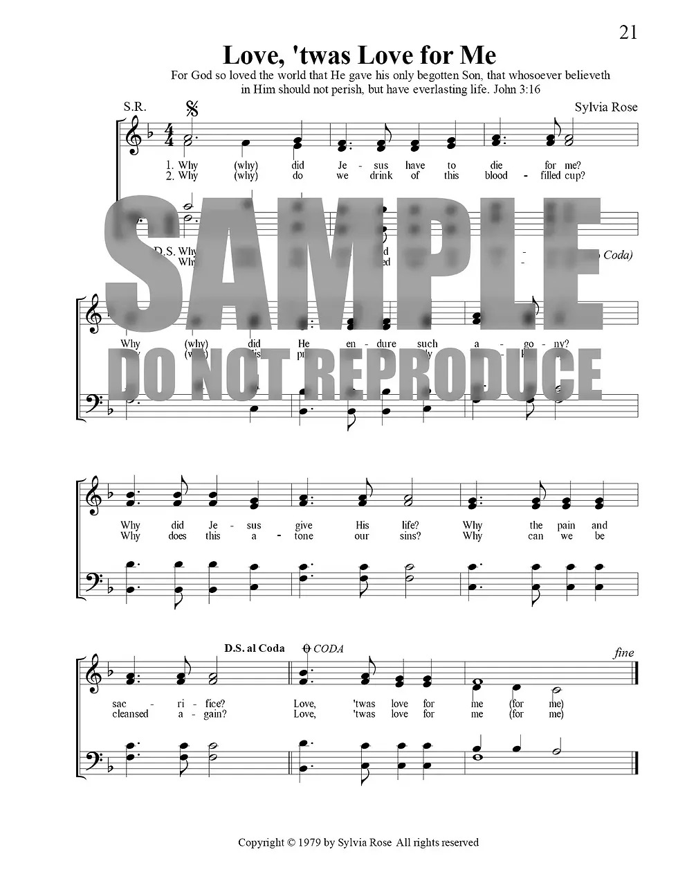 Thumbnail: "Love, 'twas Love for Me" – sheet music (pdf)