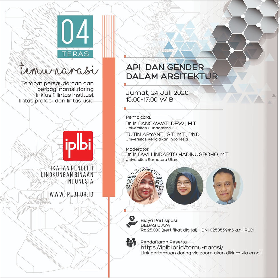 TEMU NARASI 04: API DAN GENDER DALAM ARSITEKTUR