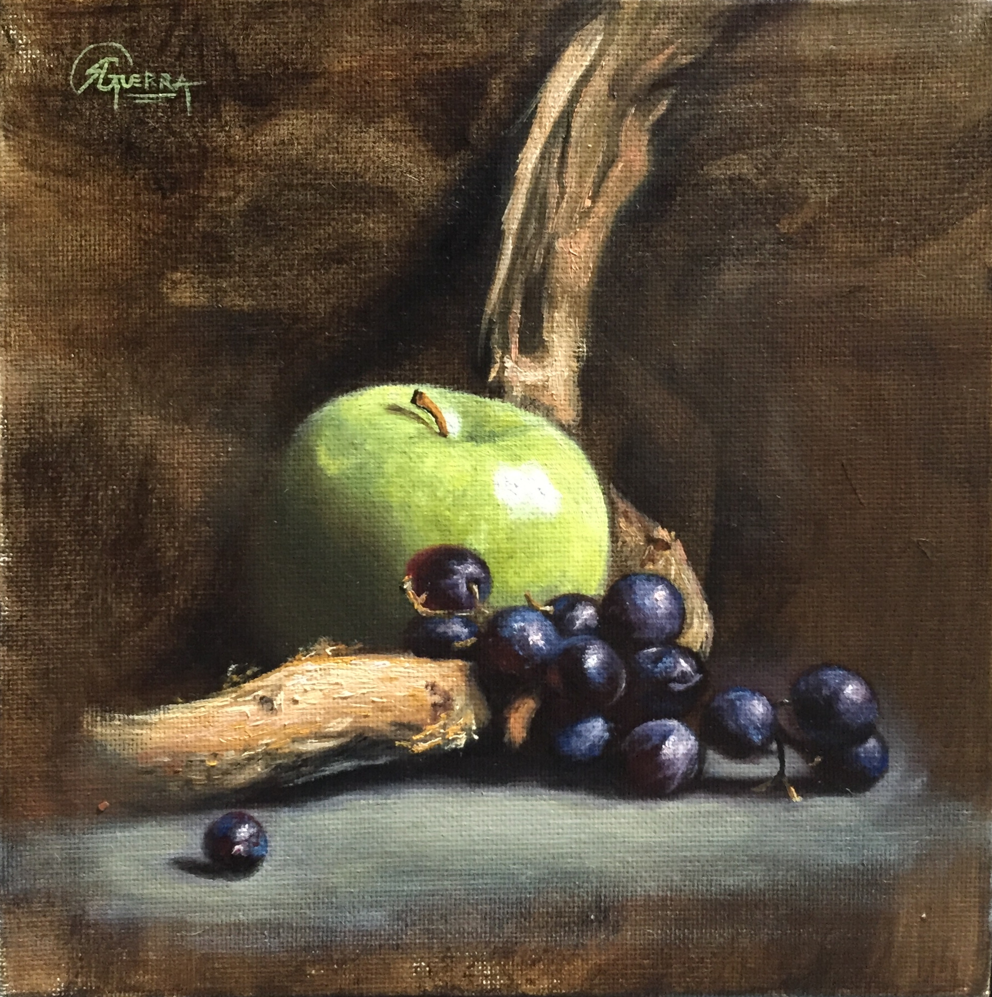 Green Apple and Purple Grapes