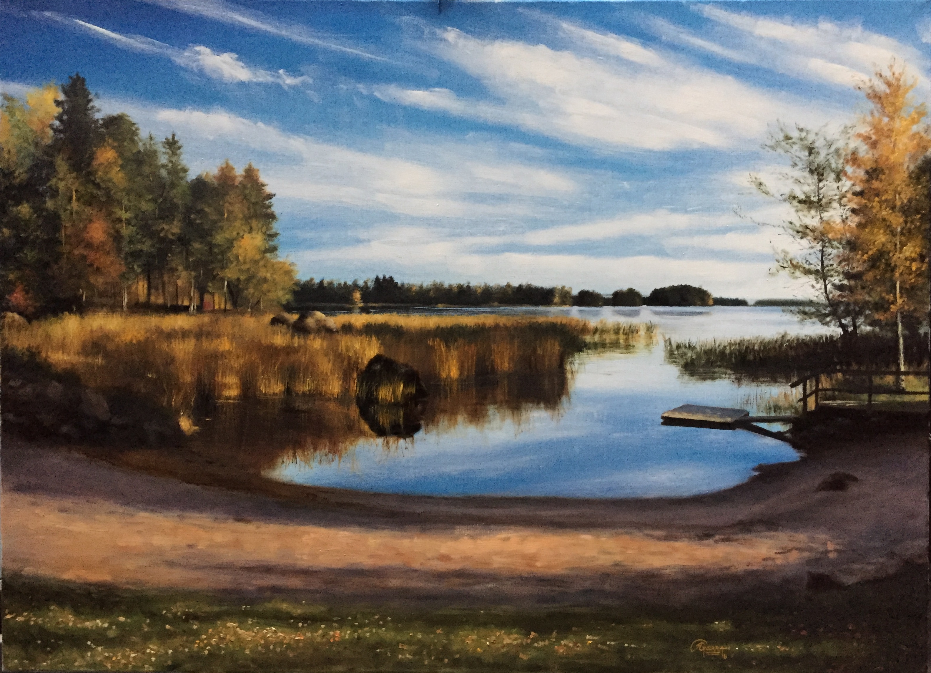 A Lake in Finland During Autumn, Rafael Guerra